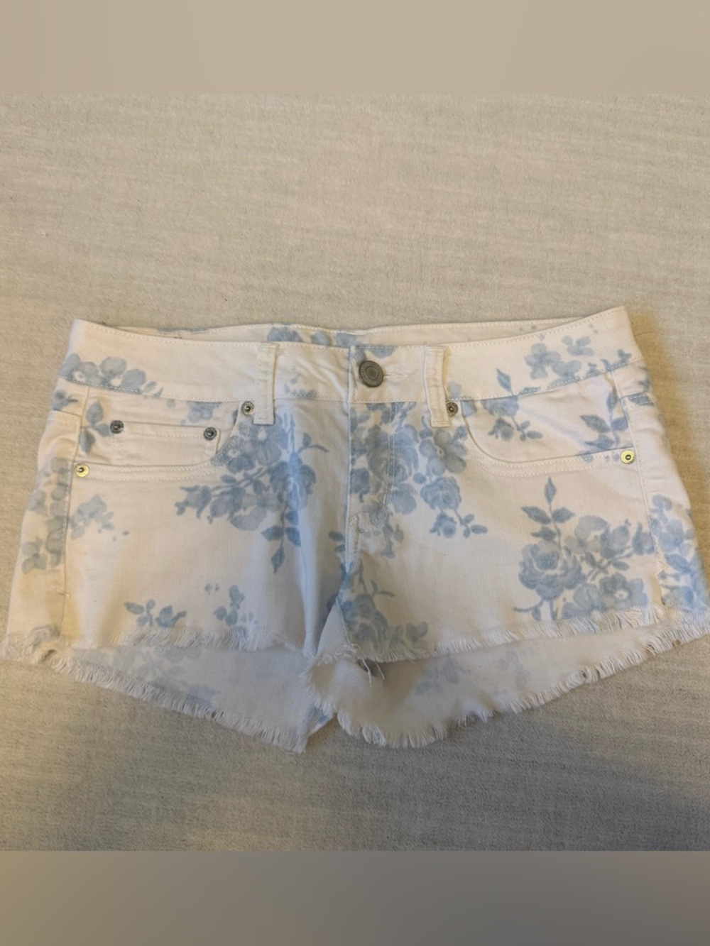 American Eagle Floral Denim Shorts